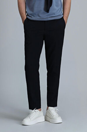 Lufian Erkek Glen Smart Chino Slim Fit Pantolon 111190323 Lacivert