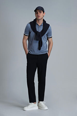 Lufian Erkek Glen Smart Chino Slim Fit Pantolon 111190323 Lacivert