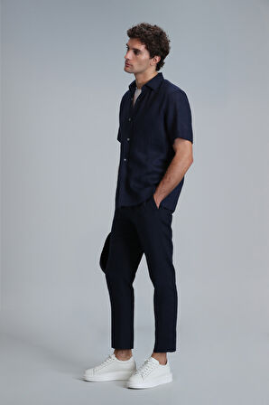 Lufian Erkek Karl Spor Chino Slim Fit Pantolon 111190328 Lacivert