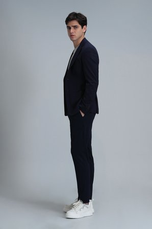 Peler Spor Erkek Blazer Ceket Slim Fit Lacivert