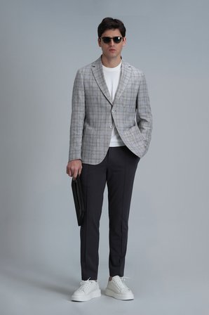 Dany Spor Erkek Blazer Ceket Slim Fit Gri