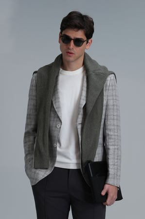 Dany Spor Erkek Blazer Ceket Slim Fit Gri