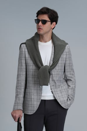 Dany Spor Erkek Blazer Ceket Slim Fit Gri