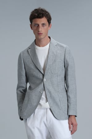 Class Spor Erkek Blazer Ceket Slim Fit Yeşil