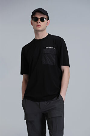 Lıam Modern Grafik T- Shirt Siyah