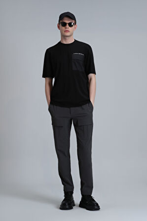 Lıam Modern Grafik T- Shirt Siyah