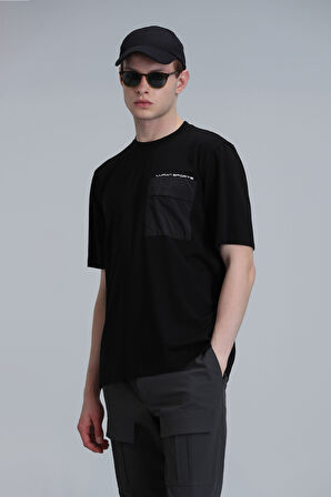 Lıam Modern Grafik T- Shirt Siyah