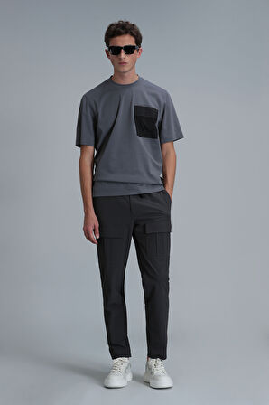 Lıam Modern Grafik T- Shirt Gri