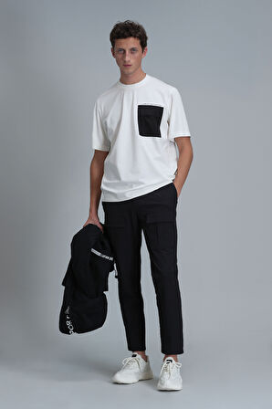 Lıam Modern Grafik T- Shirt Kırık Beyaz