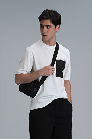 Lıam Modern Grafik T- Shirt Kırık Beyaz