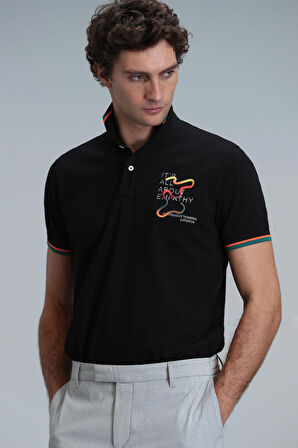 Lufian Erkek Kıng Smart Polo T-Shirt 111040173 Siyah