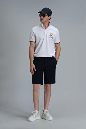 Lufian Erkek Kıng Smart Polo T-Shirt 111040173 Beyaz