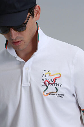 Lufian Erkek Kıng Smart Polo T-Shirt 111040173 Beyaz