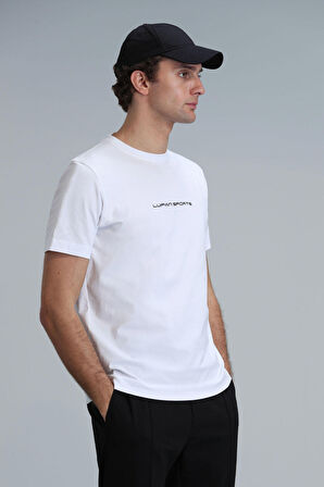 Tony Modern Grafik T- Shirt Beyaz