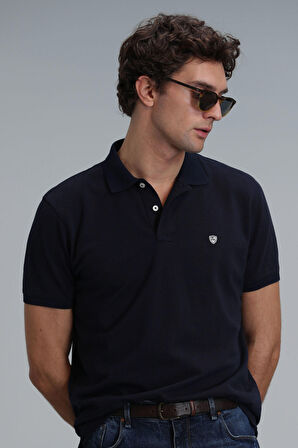 Lufian Erkek Laon Smart Polo T-Shirt 111040164 Lacivert