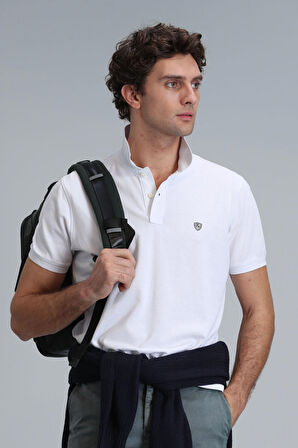 Lufian Erkek Laon Smart Polo T-Shirt 111040164 Beyaz