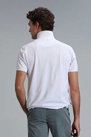 Lufian Erkek Laon Smart Polo T-Shirt 111040164 Beyaz