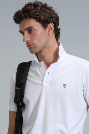 Laon Smart Erkek Polo Tişört Slim Fit Beyaz