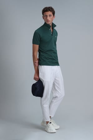 Laon Smart Erkek Polo Tişört Slim Fit Ördek Yeşili