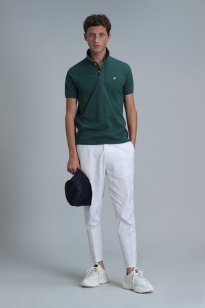 Laon Smart Erkek Polo Tişört Slim Fit Ördek Yeşili