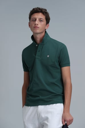 Laon Smart Erkek Polo Tişört Slim Fit Ördek Yeşili