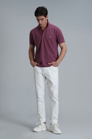 Laon Smart Erkek Polo Tişört Slim Fit Mürdüm