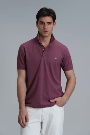 Laon Smart Erkek Polo Tişört Slim Fit Mürdüm