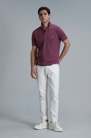 Laon Smart Erkek Polo Tişört Slim Fit Mürdüm