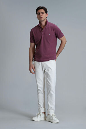 Lufian Erkek Laon Smart Polo T-Shirt 111040164 Mürdüm