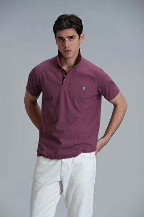 Lufian Erkek Laon Smart Polo T-Shirt 111040164 Mürdüm