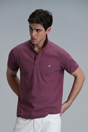 Lufian Erkek Laon Smart Polo T-Shirt 111040164 Mürdüm
