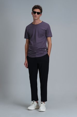 Junya Erkek Basic Tişört Mürdüm