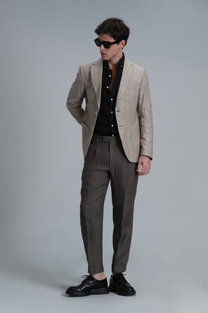 Star Smart Erkek Chino Pantolon Comfort Fit Kahverengi