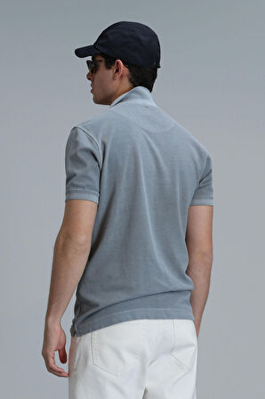 Lufian Erkek Vernon Smart Polo T-Shirt 111040163 Gri