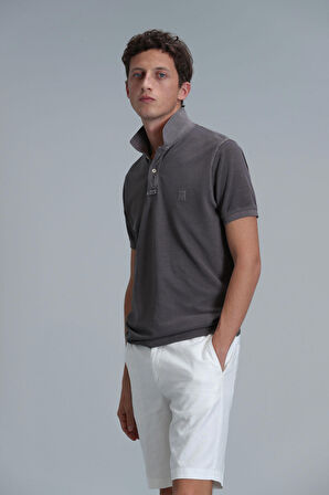Lufian Erkek Vernon Smart Polo T-Shirt 111040163 Vizon