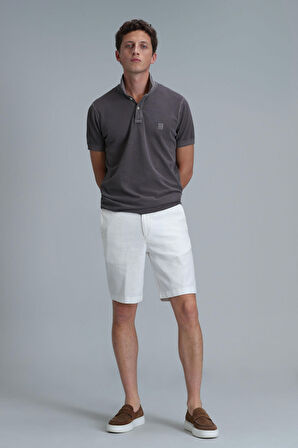Lufian Erkek Vernon Smart Polo T-Shirt 111040163 Vizon