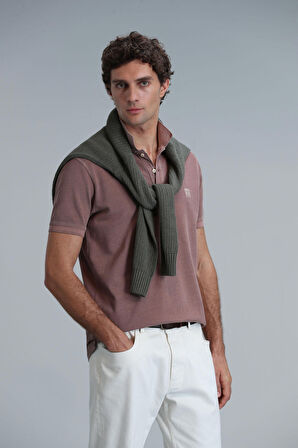 Lufian Erkek Vernon Smart Polo T-Shirt 111040163 Tarçın