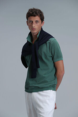 Lufian Erkek Vernon Smart Polo T-Shirt 111040163 Yeşil