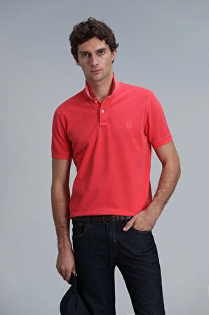 Lufian Erkek Vernon Smart Polo T-Shirt 111040163 Mercan