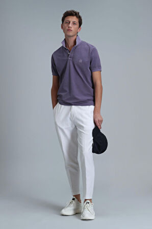 Lufian Erkek Vernon Smart Polo T-Shirt 111040163 Mor