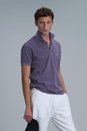 Lufian Erkek Vernon Smart Polo T-Shirt 111040163 Mor