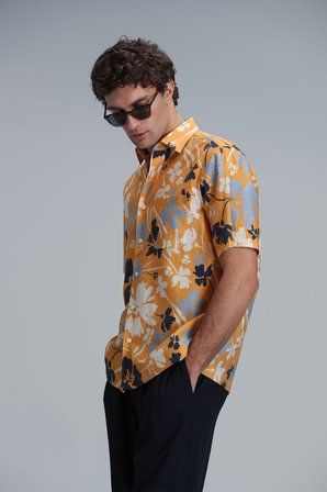 Shen Erkek Basic Gömlek Regular Fit Sarı