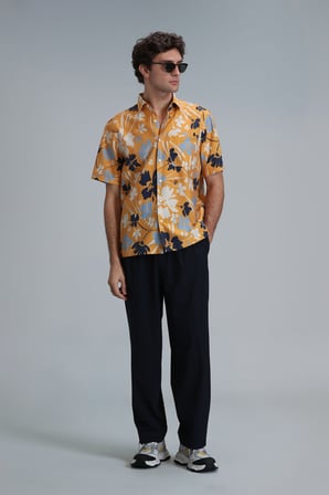 Shen Erkek Basic Gömlek Regular Fit Sarı