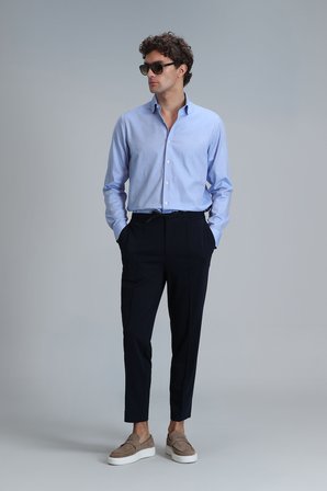 Danıel Erkek Basic Gömlek Regular Fit Mavi