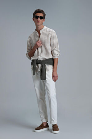 Fast Erkek Basic Gömlek Comfort Fit Bej