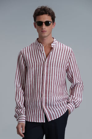 Fast Erkek Basic Gömlek Comfort Fit Bordo