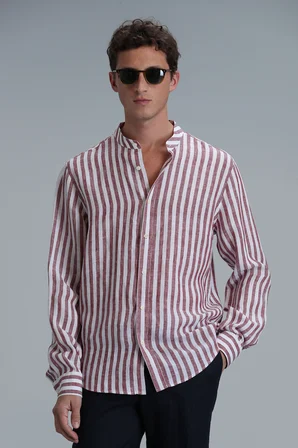 Fast Erkek Basic Gömlek Comfort Fit Bordo