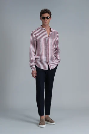 Fast Erkek Basic Gömlek Comfort Fit Bordo