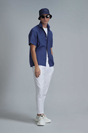 Bert Erkek Basic Gömlek Comfort Fit Saks