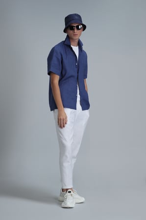 Bert Erkek Basic Gömlek Comfort Fit Saks